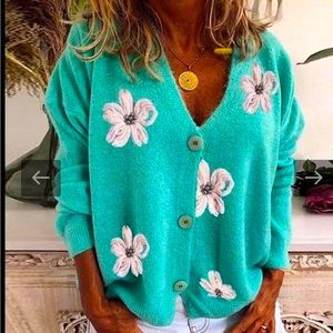 Brand New Original Tags Seafoam Cardigan XL